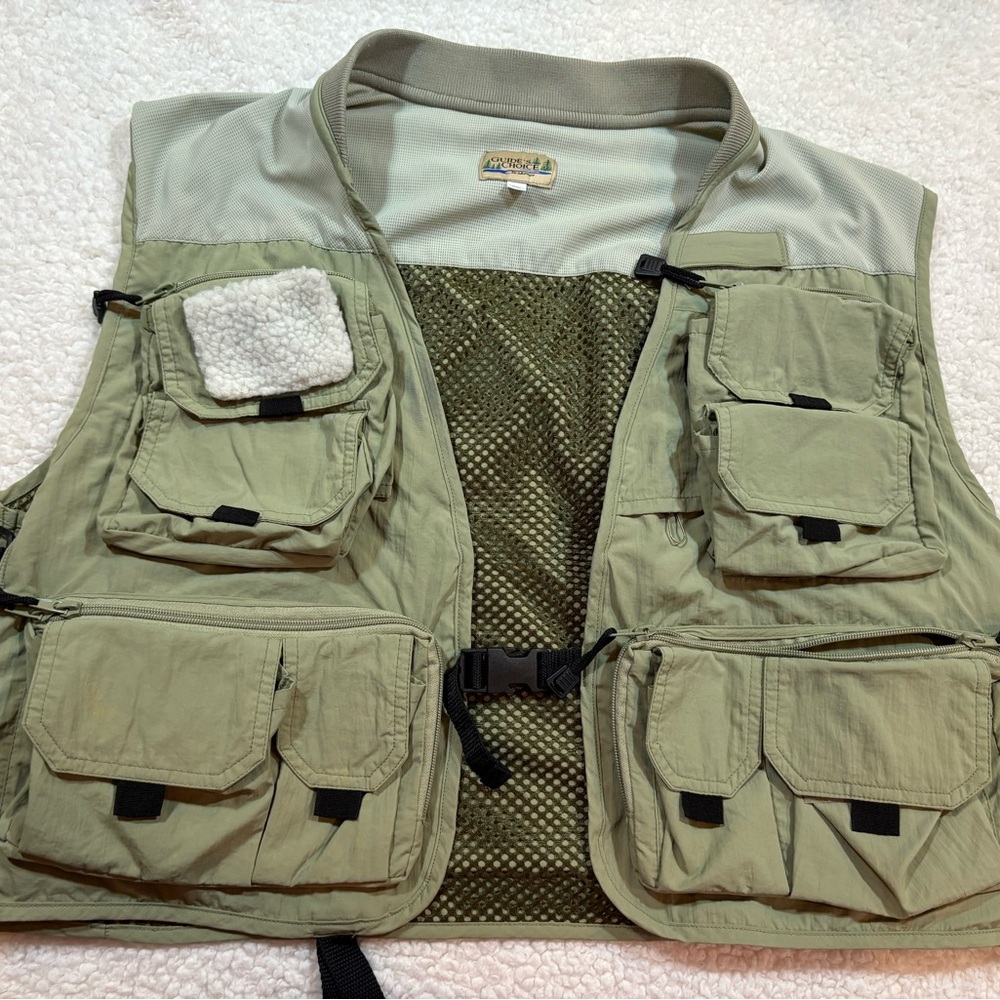Olive Green Utility Fishing Vest